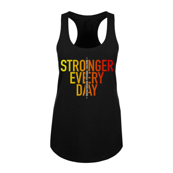 STRONGER EVERY DAY - WOMEN'S FITTED TANK TOP - $KGGM22$ Thumbnail